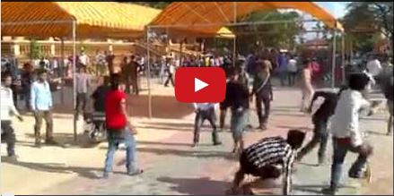 វីឌីអូ ឆុតឆាក ប្រយុទ្ធក៏សាហាវ របស់យុវជនឈាមរាវ ក្នុងកម្មវិធីរាំលេងក្នុងអារាម